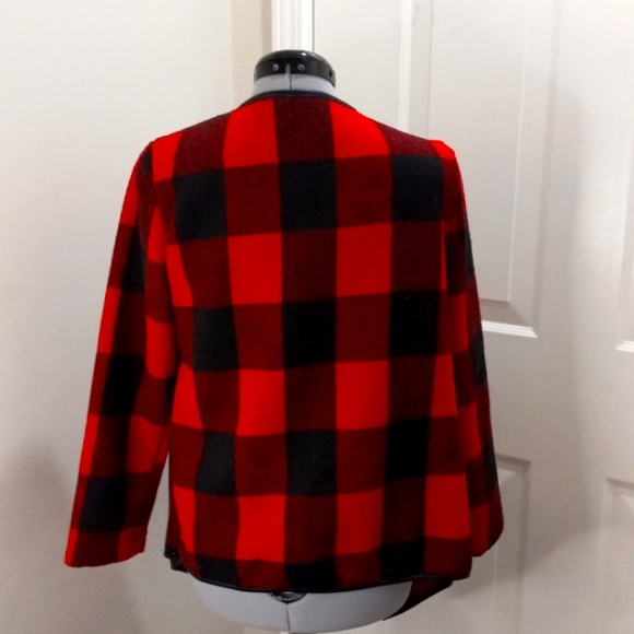 Red plaid blazer wrap Size S/M - Picture 2 of 6